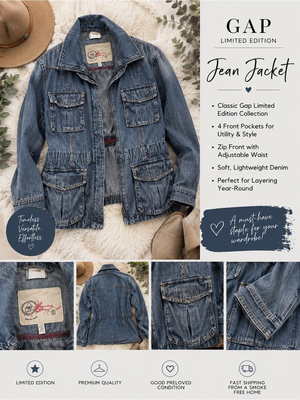 Gap Limited Edition Jean Jacket 🧥Large